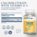 Solaray Calcium Citrate with Vitamin D3 1000mg - Bone Strength and Healthy Teeth Support - Gentle Digestion Formula - Lab Verified, 60-Day Guarantee - 15 Servings, 90 Capsules 3