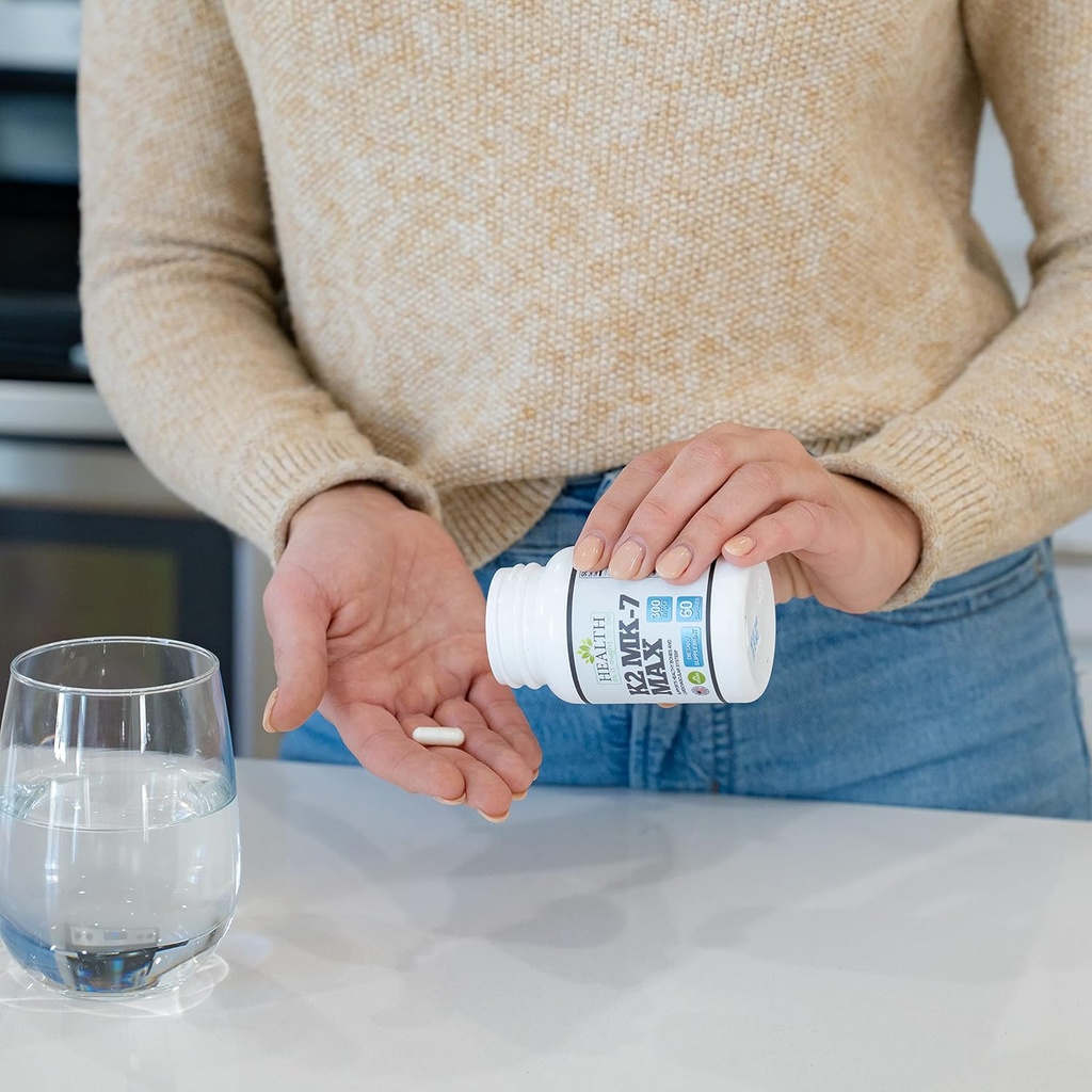 Health As It Ought To Be Vitamin K2 MK7 MAX Extra Strength 300mcg Supplemeny | Soy Free, Proven Bioavailability & Safety | 60 Capsules 6