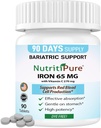 Carbonyl Iron Tablet 65 mg with 270 mg Vitamin C |180 Days Supply | for Women/Men | High Potency Bariatric Vitamins for WLS Patients Including Gastric Bypass | Dye Free (2) 2