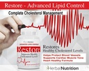 Restore - Supports Healthy Cholesterol, Red Yeast Rice, Grape Seed, Folic Acid for Advanced Lipid Control, All-Natural Bio-Actives, Help Promote Healthy Cholesterol (2) 4