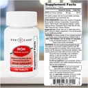 GeriCare Ferrous Sulfate Tablets 325mg, Elemental Iron 65 mg High Potency Iron Supplement | Dietary Supplement 100 Count. (Pack of 2) 4