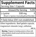 Carlson Labs L-Lysine, 500mg, 100 Capsules 6