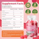 Magnesium Glycinate Gummies 400mg, Sugar Free Magnesium Supplement w/Ashwagandha, Zinc, Vegan Magnesium Glycinate Supplement for Adults - 120 Strawberry Gummies 3