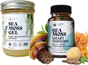 HAPPY FOX Brain & Body Convenience Capsules Bundle - Organic Sea Moss Gel & Smart Shrooms Capsules - Irish Sea Moss & Mushroom Complex, Nootropic Brain Supplements for Memory & Focus 2