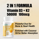 Vitamin D3 K2 with MCT Oil 90 Softgels & Magnesium Breakthrough Complex Supplement | Bone, Heart, Muscle & Nervous System Support - Non-GMO 4