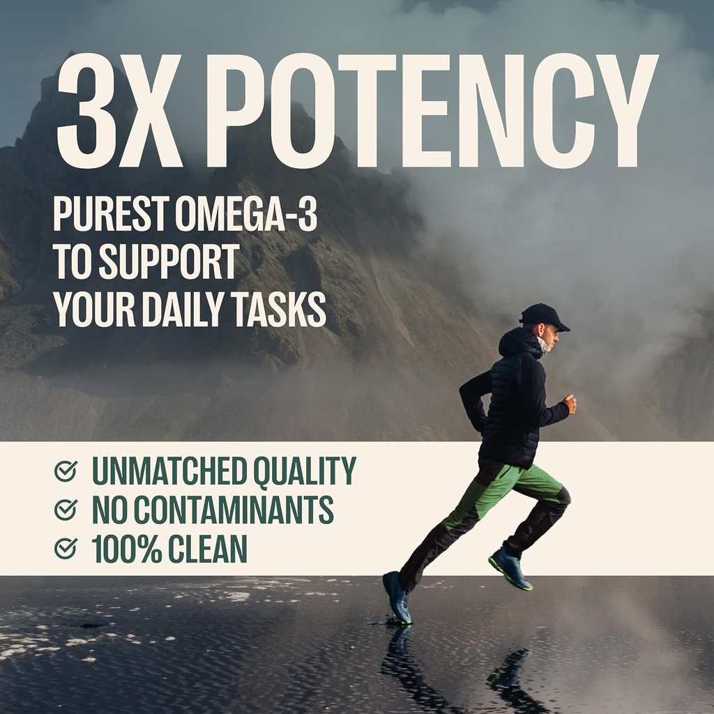 Orlo Omega 3 – Vegan Omega-3 Supplement (EPA & DHA) – Extra Strength Fish Oil & Krill Alternative from Algae Oil (120 Mini Burpless Softgels Kit) 3