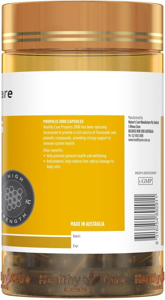 Healthy Care Propolis 2000mg 200 Capsules 5