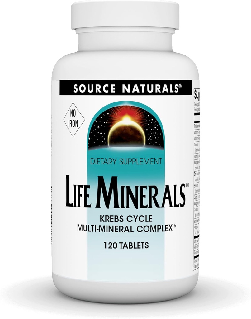 Source Naturals High Bioactivity Life Minerals, Iron Free - Krebs Cycle Multi-Mineral Complex - 60 Tablets 6