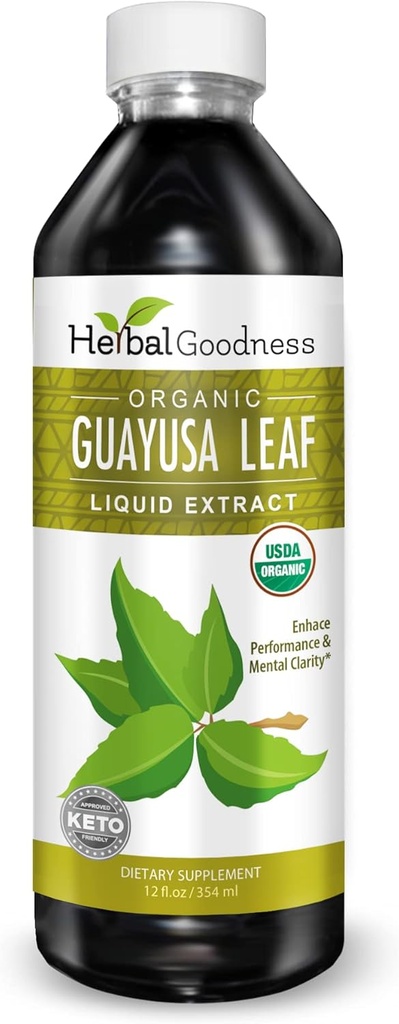 USDA Organic guayusa Loose Leaf Extract 12oz - Caffeine Extract Liquid guayusa Drink - for Increased Energy, Mood, Concentration, Immunity and Digestion - Natural Caffeine Energy Drink - Made in USA 2