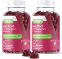 Viteey Beet Root Gummies with Magnesium & Vitamin C - Beetroot Supplement for Heart Health, Blood Pressure Support - Vegan, Gluten-Free - 120 Count 2