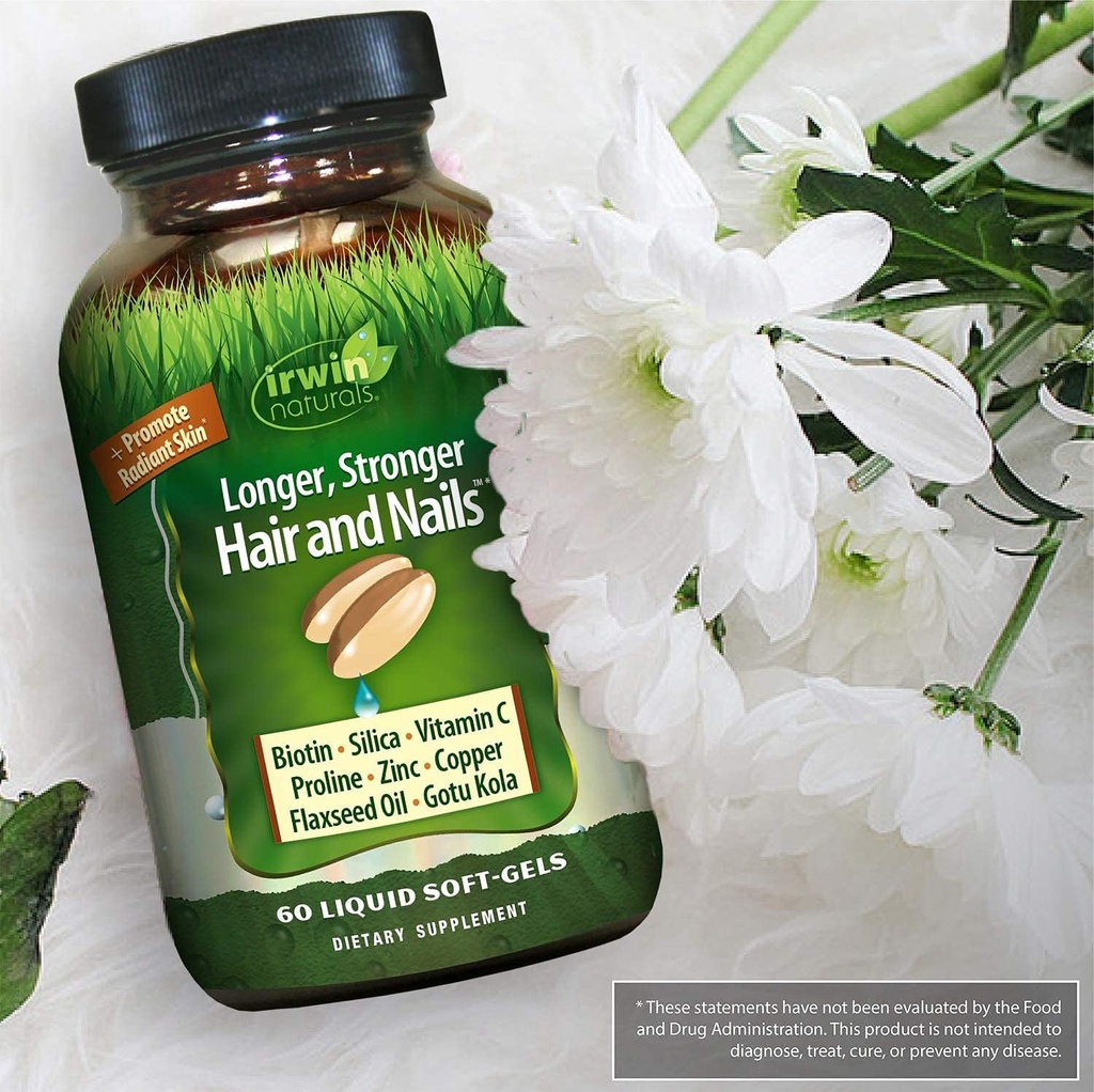Healthy Skin & Hair Plus Nails by Irwin Naturals, Nutrient Rich, Provides Shine and Strength, 60 Liquid Softgels 6