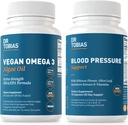 Dr. Tobias Vegan Omega 3 Algae Oil and Blood Pressure Support Supplement, Supports Normal Circulatory Health, Gut Immune Function and Overall Wellness, Non-GMO 2