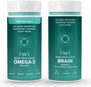 Iwi Omega-3 Minis & Brain Omega-3 Bundle, 30 Servings, Vegan Plant-Based Algae Omega 3 with EPA + DHA, Krill & Fish Oil Alternative, No Fishy Aftertaste 2