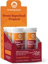 Amazing Grass Fizzy Green Tablets Energy Tropical: Greens + Green Tea Caffeine, Water Flavoring Tablet with Antioxidants, 60 Count 2