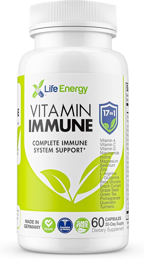 17 in 1 Complete Immune Support Supplement | Immune Boost with Vitamin C, Vitamin D, Vitamin A, Zinc, Quercetin, Turmeric, Green Tea, Selenium | Daily Immunity Support Supplement for Adults - 60 Count 2
