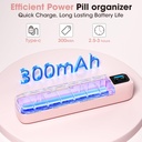Daviky Automatic Pill Dispenser, Smart Pill Organizer with Alarm, Pill Box 7 Day with APP, Weekly Travel Pill Case, Portable Pill Reminder for Medicines, Supplements and Vitamins (Pink) 6