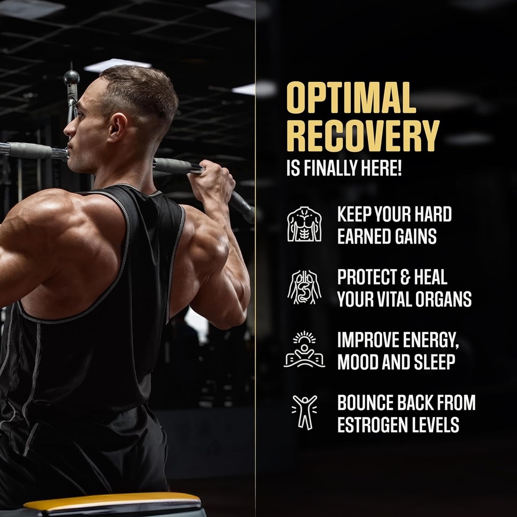 PureFlow Nutrition | #1 New Premium PCT Supplement for Men | Post Cycle Therapy to Kickstart Levels, Repair Liver, Block Estrogen, Balance Hormones | 8 Powerful Ingredients - 60 Capsules 4