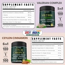 Bundle 5in1 Valerian Root Supplement & 6in1 Premium Ceylon Cinnamon Supplements 5