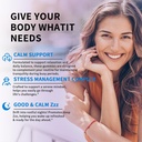 GABA Gummies Supplement for Nighttime Relaxation: Calm Support with L-Theanine, 5-HTP, Vitamin D3, B12 & Ashwagandha - Stress Relief, Brain Support & Mood Balance 60 Gummies 30 Day Supply 5