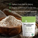 Kate Naturals Psyllium Husk Powder for Baking, Fiber & Digestion. Psyllium Seed Powder for Dogs & Cats (12oz, Organic, Gluten Free, Pet Safe) 3