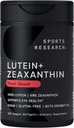 Sports Research Biotin (B7) 10,000mcg + Lutein + Zeaxanthin (20mg) + Astaxanthin Supplement from Algae (6mg) - All Vegan | 120 Softgels Each | All Made with Coconut Oil for Better Absorption 6