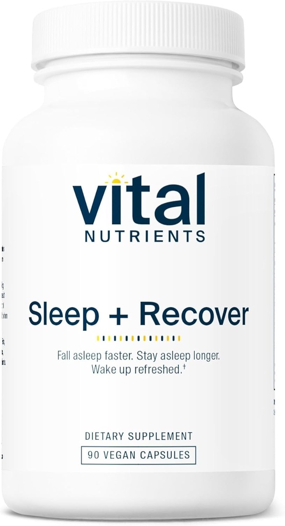 Vital Nutrients Sleep + Recover - Vegan Supplement - Sleep Support - Melatonin, Ashwagandha & L-Theanine - Gluten, Dairy & Soy Free - 90 Capsules 2