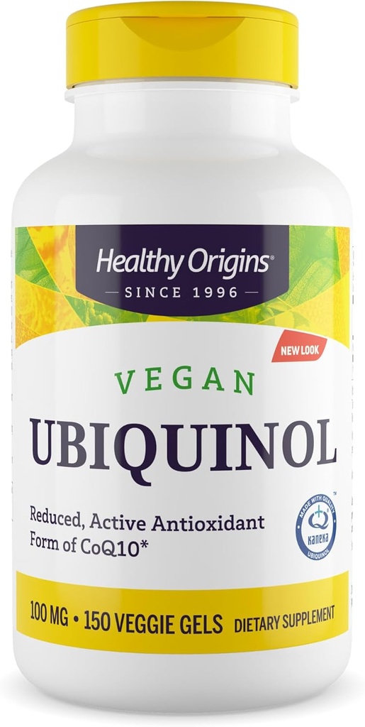 Healthy Origins Vegan Ubiquinol (Active Form of CoQ10), 100 mg - Kaneka Ubiquinol Supplements for Heart Health & Antioxidant Support - Gluten-Free & Non-GMO Supplement - 150 Veggie Gels 2