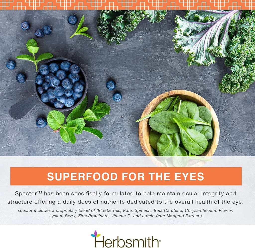 Herbsmith Spector - Eye & Vision Support for Dogs - Repair Greying Eyes - Senior Supplement for Dogs - Antioxidant for Dogs - 60Ct Large Chews 4