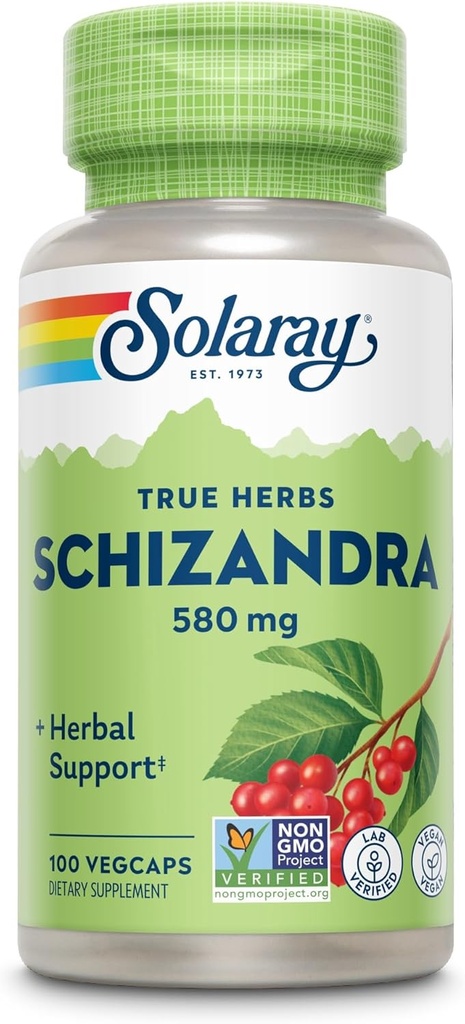 SOLARAY Schizandra 580 mg - Schisandra Supplement for Body Health and Wellness Support - with Schisandra Berry - Non-GMO Project Verified, Vegan, Lab Verified, 60-Day Guarantee, 100 Servings 5