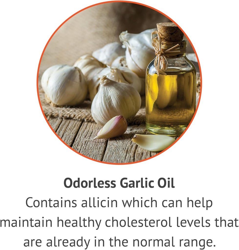 Botanic Choice Odorless Garlic Oil Softgels - Antioxidant Cholesterol and Immune Support Supplement for Adults - Gluten Free Non-GMO - 180 Pills 5