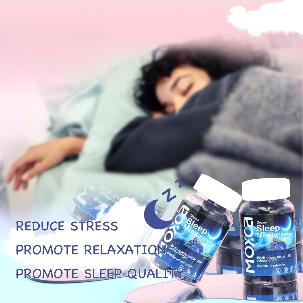 Ultra Strength Sleep Gummy - 120 Count ，10mg Melatonin，L-Theanine,Sodium,Turmeric, GABA, Lemon Balm and Chamomile，Nighttime Sleep Aid-Gelatin-Free, Gluten-Free, Vegan & Non-GMO 6