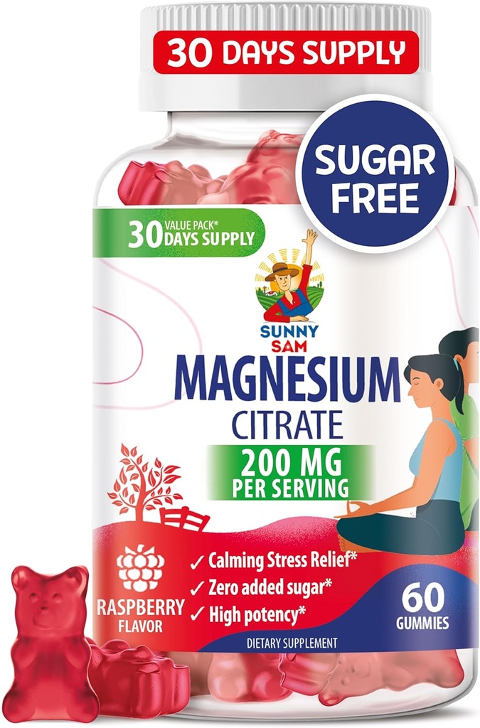Magnesium Gummies for Kids & Adults - 200mg - Calm Magnesium Chews - Magnesium Citrate Chewable Supplement for Mood & Muscle Support 2