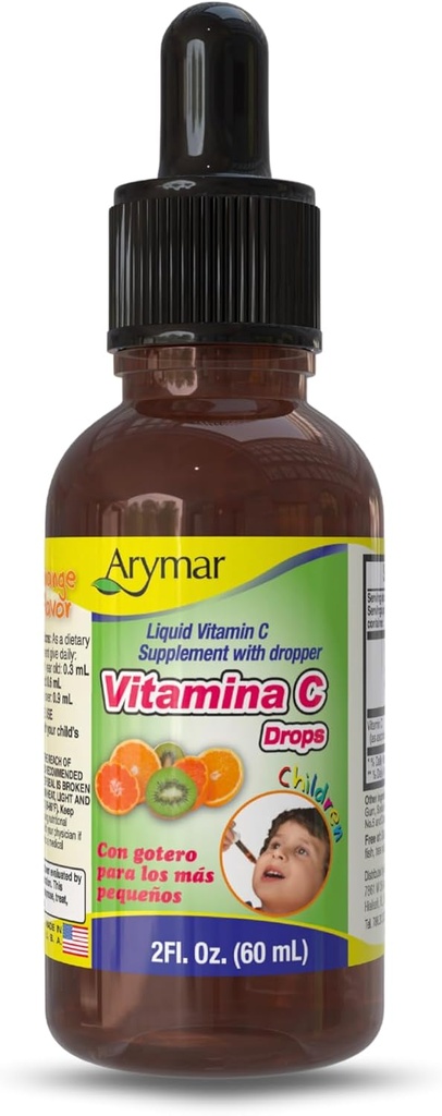 ARYMAR Vitamin C Drops – 2 fl oz Immune Support & Antioxidant Liquid, Vegan, Orange Flavor 2