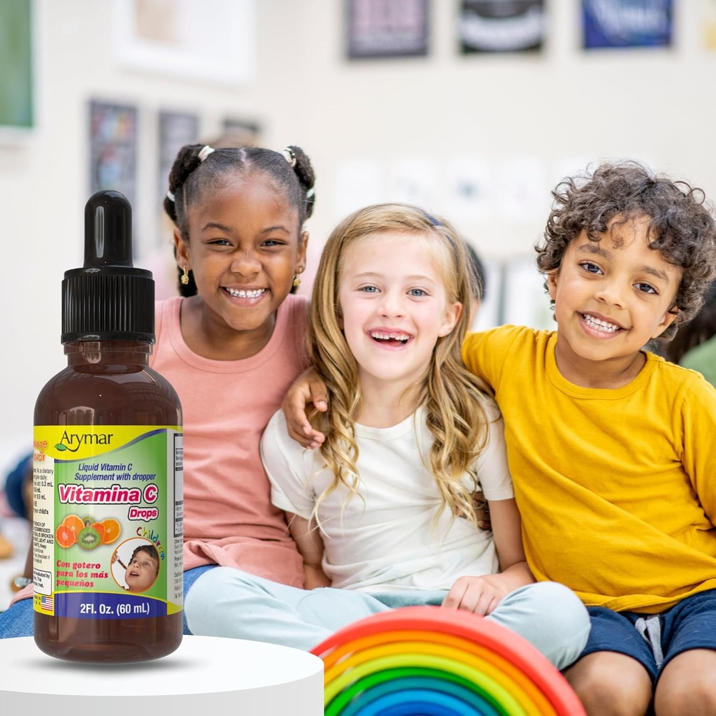 ARYMAR Vitamin C Drops – 2 fl oz Immune Support & Antioxidant Liquid, Vegan, Orange Flavor 4