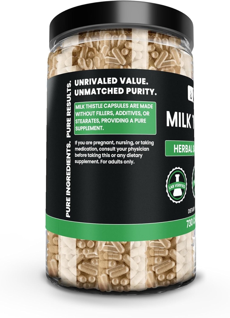 Pure Original Ingredients Milk Thistle (100 Capsules) No Magnesium Or Rice Fillers, Always Pure 4