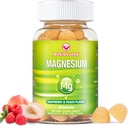 Magnesium Citrate Gummies for Adults - Supplements for Women & Kids Daily Wellness - Peanut Free Vitamin Gummy - Raspberry and Peach Flavor Chewable Supplement - 60 Count 2