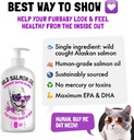 Wild Alaskan Salmon Oil for Dogs & Cats - Pure Fish Omega 3 6 9 Liquid EPA DHA Fatty Acids - Skin & Coat Supplement - Supports Joint Function, Brain, Eye, Immune & Heart Health - Made in USA 8 oz 5