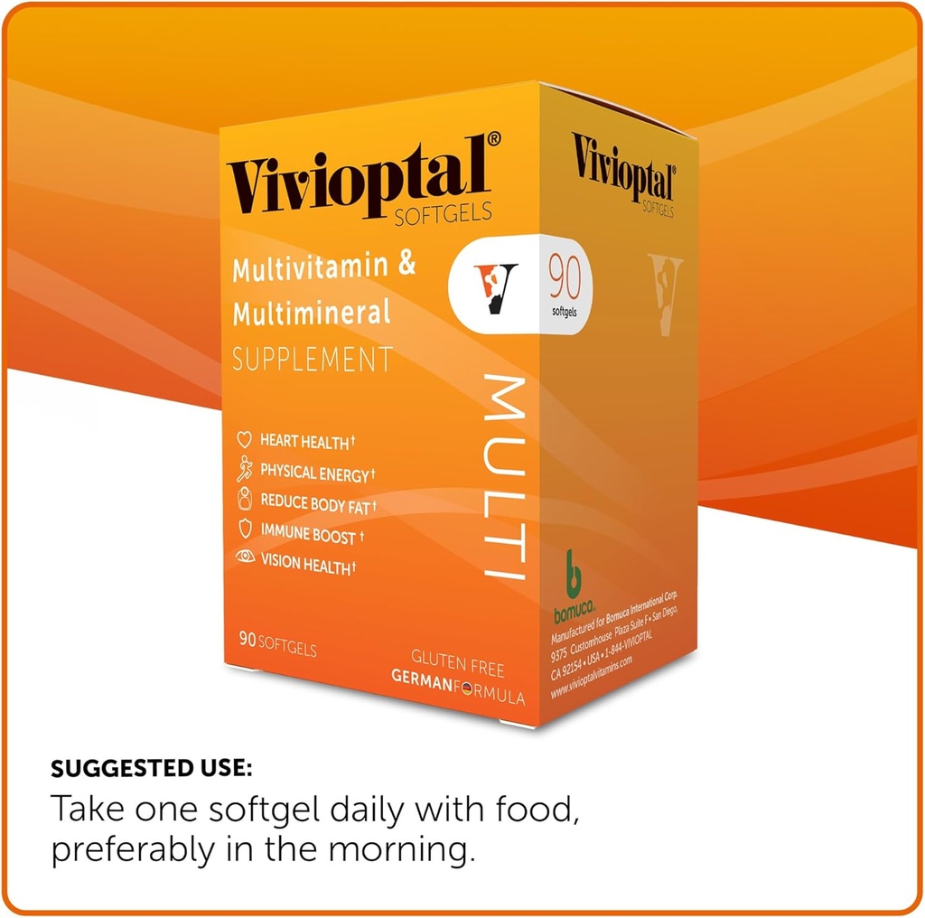 Vivioptal Multi, 90 Softgels, Multivitamin & Multimineral, Gluten Free, German Formula 5