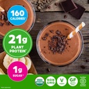 Orgain Organic Vegan Protein + 50 Superfoods Powder, Creamy Chocolate Fudge - 21g Plant Based Protein, 9g Prebiotic Fiber, No Lactose, Gluten Free, No Added Sugar, 2.02 lb (Packaging May Vary) 5