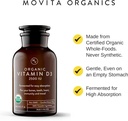 Movita Certified Organic Vitamin D3 2500IU – Supports Energy, Immune Health & Bone Strength – Fermented Whole Foods, Organic, Vegan, Gluten-Free, Non-GMO – 30-Day Supply (Glass Bottle) 4
