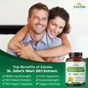 Zazzee Extra Strength St. John’s Wort 20:1 Extract, 8000 mg Strength, 0.3% Hypericin, 150 Vegan Capsules, 5 Month Supply, Concentrated, Standardized 20X Extract, 100% Vegetarian, Non-GMO, All-Natural 4