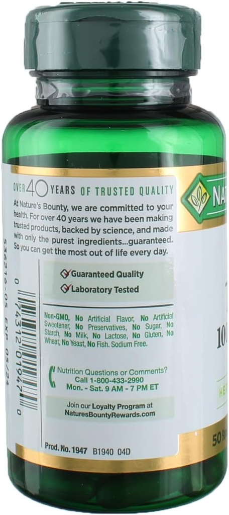 Nature's Bounty Milk Thistle 1000mg Herbal Supplement Softgels - 50 CT 4