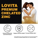 LOVITA Zinc 50mg | Potent Highly-Absorbed Chelated Zinc Supplements, Picolinate & Bisglycinate | Vegan, Gluten Free, non-GMO | For Immune, Antioxidant Support & Healthy Skin | 200 Capsules (Pack of 3) 6