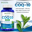 Generic Natural Vitamin Coq10 200mg, 200 Capsules, Quick Absorption - Gluten Free & Non-GMO 5