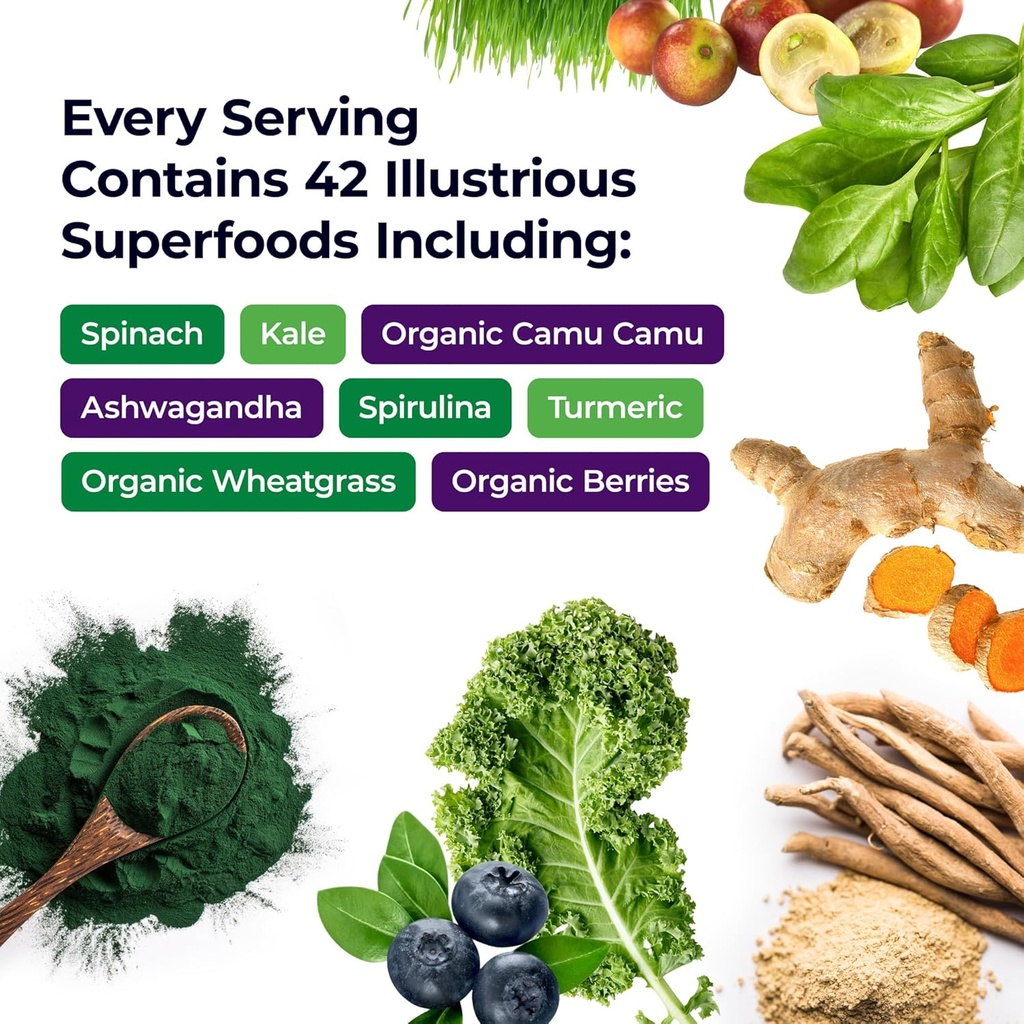 Paradise Herbs, ORAC Energy Greens Powder, Antioxidant Power of 24 Servings of Fruits & Vegetables in 1 Scoop, 120 Servings 3