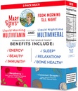 MaryRuth Organics Liquid Morning Multivitamin & Liquid Nighttime Multimineral Bundle, Vegan Vitamin C, Vitamin D, B Complex, Magnesium, Energy, Beauty, Sleep Support, NO Melatonin, 32 Fl Oz Each 3