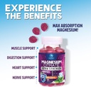 Magnesium Citrate Supplement Gummies - High Absorption Magnesium Gummy for Adults & Kids, Magnesio Citrate Supplements for Bone, Muscle Health, Heart Support, Vegan, Gluten Free, Non-GMO - 120 Gummies 6