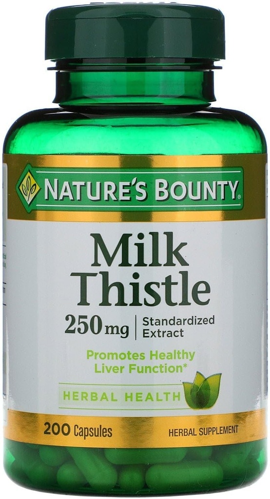 Nature's Bounty Milk Thistle 250 mg Capsules 200 ea 6