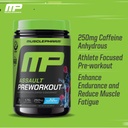 MusclePharm Assault Pre Workout Powder for Men & Women – Energy & Strength Boost Pre-Workout Supplements with Beta Alanine, Caffeine, Creatine & Betaine Anhydrous – 30 Servings, Blue Raspberry Flavor 5