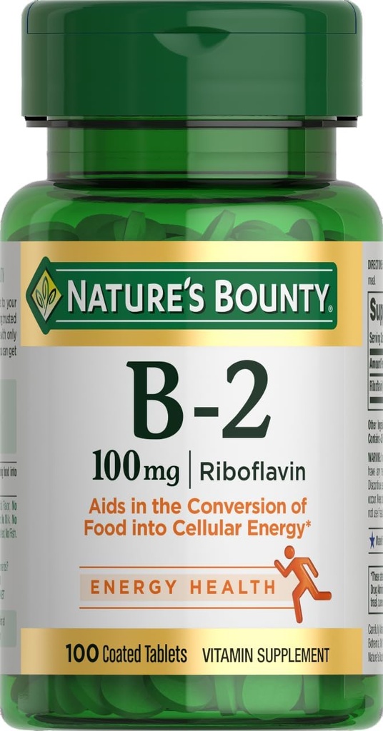 Nature's Bounty Vitamin B-2 100 mg, 100 Tablets (Pack of 6) 5